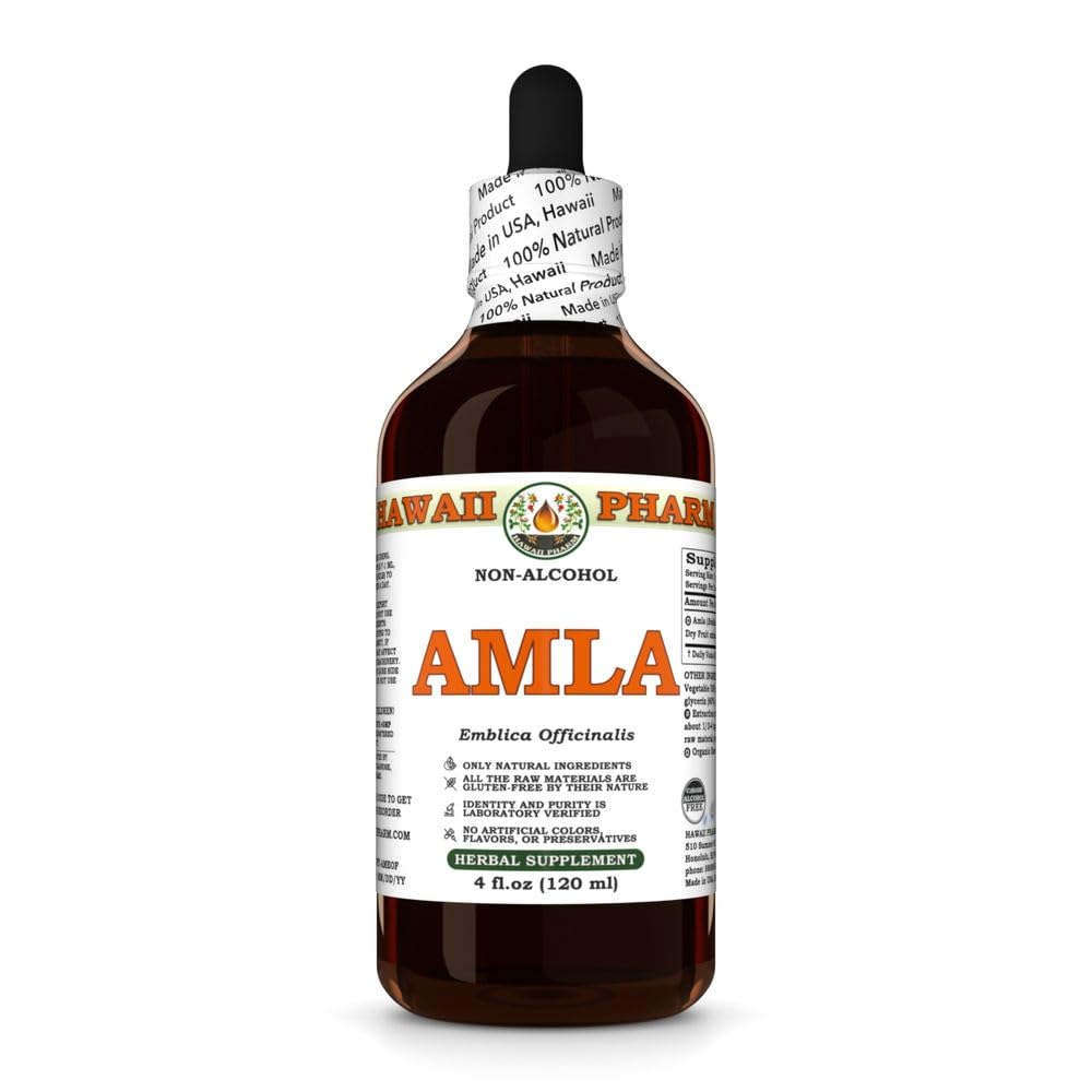 Amla Alcohol-Free Extract, Glycerite for Heart & Immune Support, Promotes Lipid Balance, Supports Liver Wellness, Encourages Normal Blood Flow, Natural Rejuvenation - 4 fl.oz