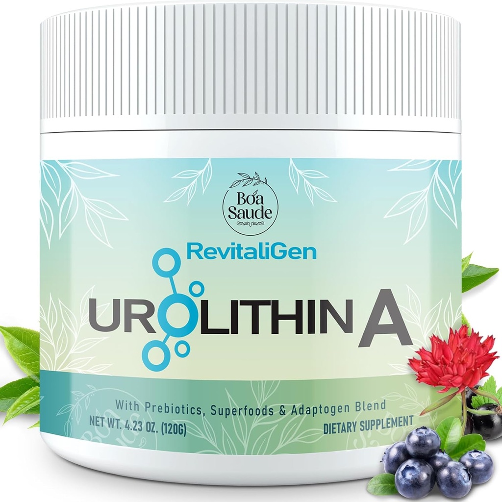 Urolithine A 2000mg Powder Supplement with Superfoods, Adaptogen Blend & Prebiotics
