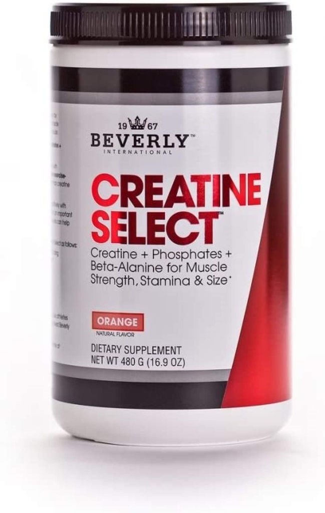 Beverly International Creatine Sélectionner avec des phosphates, 40 portions. Une formule monohydratée de la créatine à défaut. Boost Muscle Size, Strength, Endurance and Recovery. pour hommes et femmes. Goûte comme Tang