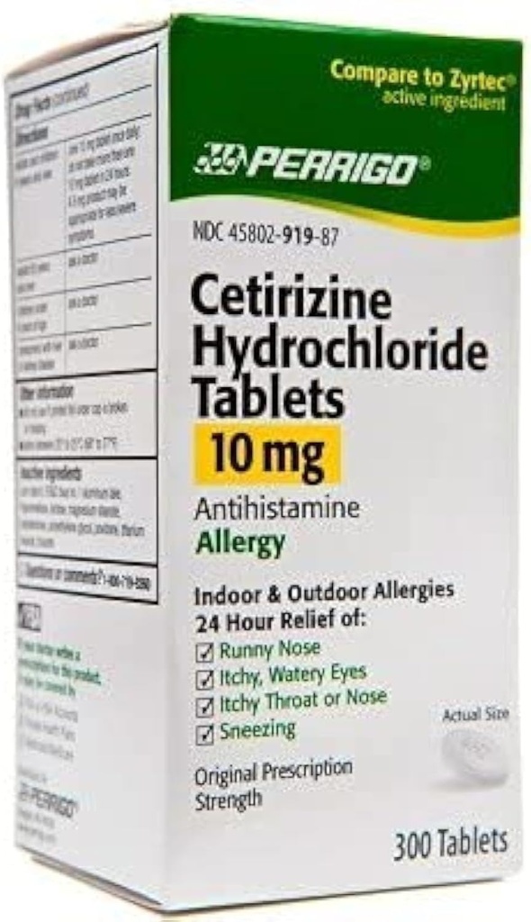 Perrigo Cetirizine Hydrochloride tabletten 10mg, 300-Count