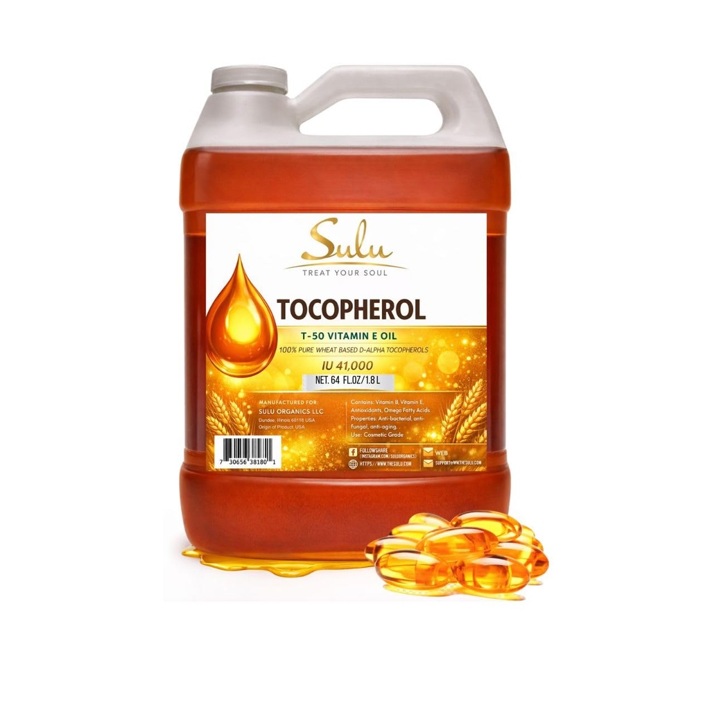 SULU ORGANISMEN 4 lbs-100% Pure en natuurlijke sojavrije T-50 Tocoferolen Vitamine E olie