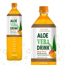 Nature's Goodness Aloe Vera Drink with Pulp Mango Flavor - 50.7 Fl Oz (1.5 L) - Refreshing Beverage with Real Aloe Vera Juice
