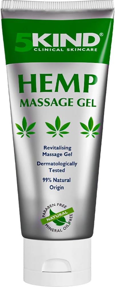 5kind Hemp Active Gel 3.4 fl oz- Hemp Cream Maximum Strength - Natural Soothing Relief Joint Gel - Muscle Rub for Lower Back, Joints, Neck, Knees and Shoulders - Maximum Strength Hemp Cream