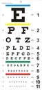 Eye Chart, Upgraded Snellen Eye Chart for Eye Exams 20 Feet, 22x11 Inches Plastic Low Vision Eye Charts Wall Chart with Metal Eyelet for Kids Gifts Wall Decoration (20 Feet Test Distance)