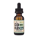 Vitamine D3 K2 5.000 IE Liquid Drops (5.000 IE D3 en 200 mcg van 99,9% All-Trans Patented K2 MK-7 (K2Vital)) Max Absorptie Liquid Vitamin D Drops (30 Servings) by Double Wood