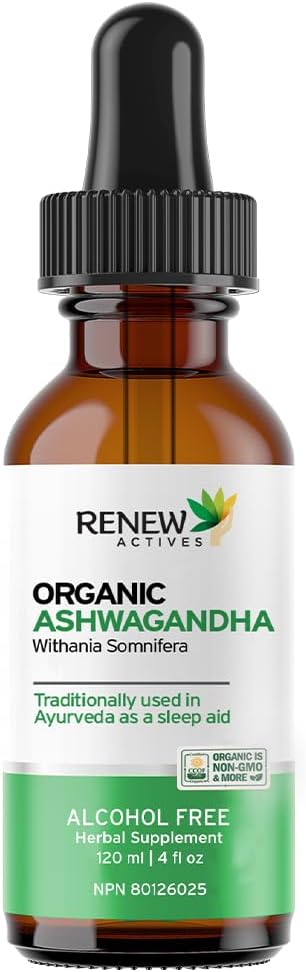 Renew Actives Organic Ashwagandha Liquid 220MG per 2 ml