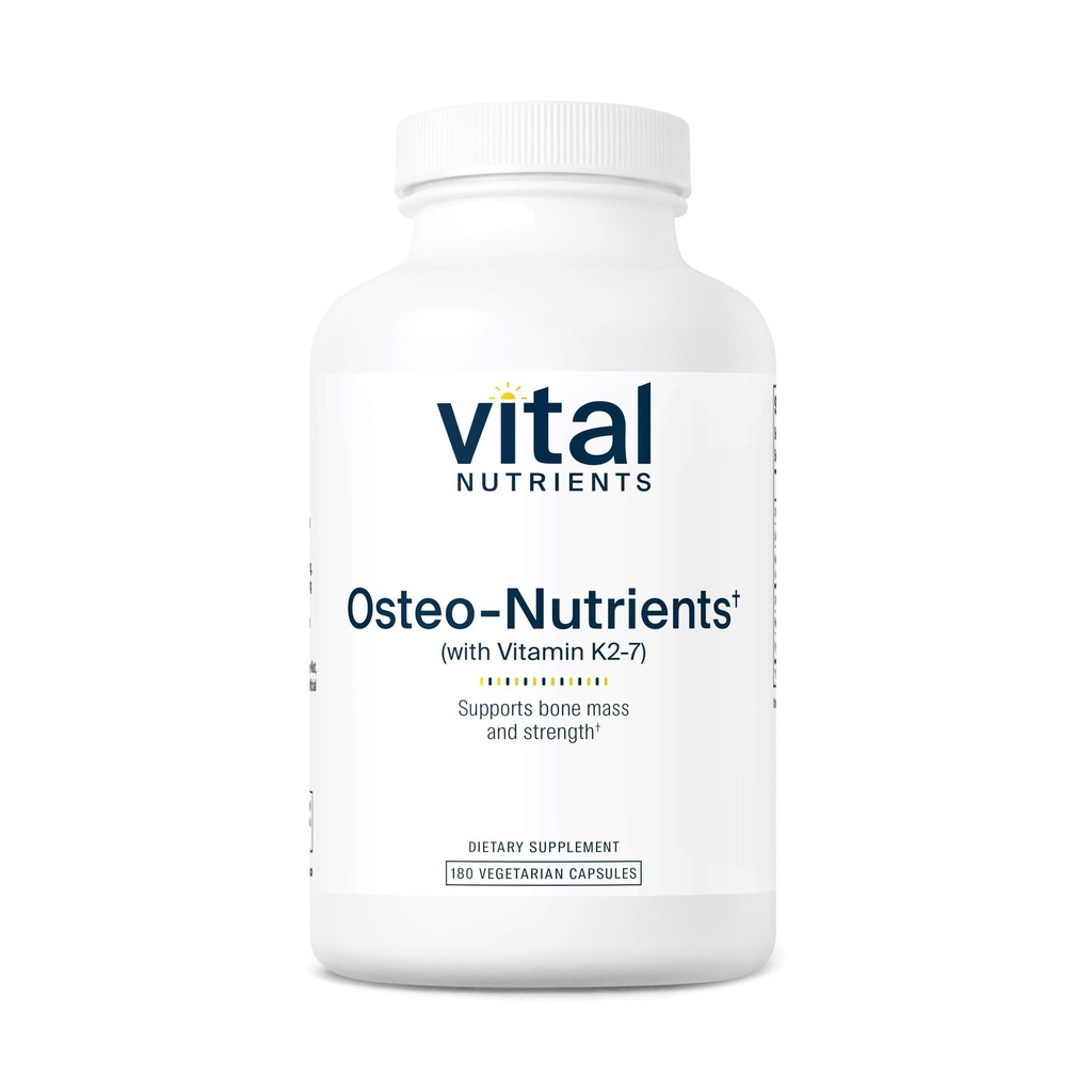 Nutrients vitaux Ostéo-Nutrients (Vitamine K2 + D3, Calcium, et Magnésium pour le soutien des os et du cœur)*