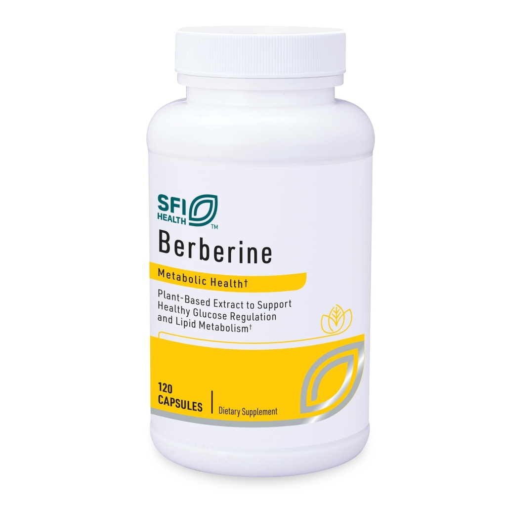Klaire Labs SFI Health Berberine HCI 500mg - Supplément Berberine - Sans gluten, hypoallergénique (120 capsules)
