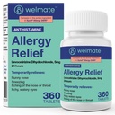 WELMATE - Dichlorhydrate de Levocetirizine 5mg (360 ct) - Médecine Allergique Non Sourde - 24 heures - Antihistamine - Pilules Allergiques Générique - Médicaments Over-The-Counter