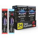 Pedialyte AdvancedCare Plus Poudre d'électrolyte, a 33 % plus d'électrolytes et prébiotiques préactivés, lot de variétés: gel de baies et fraises, 24 paquets de poudre