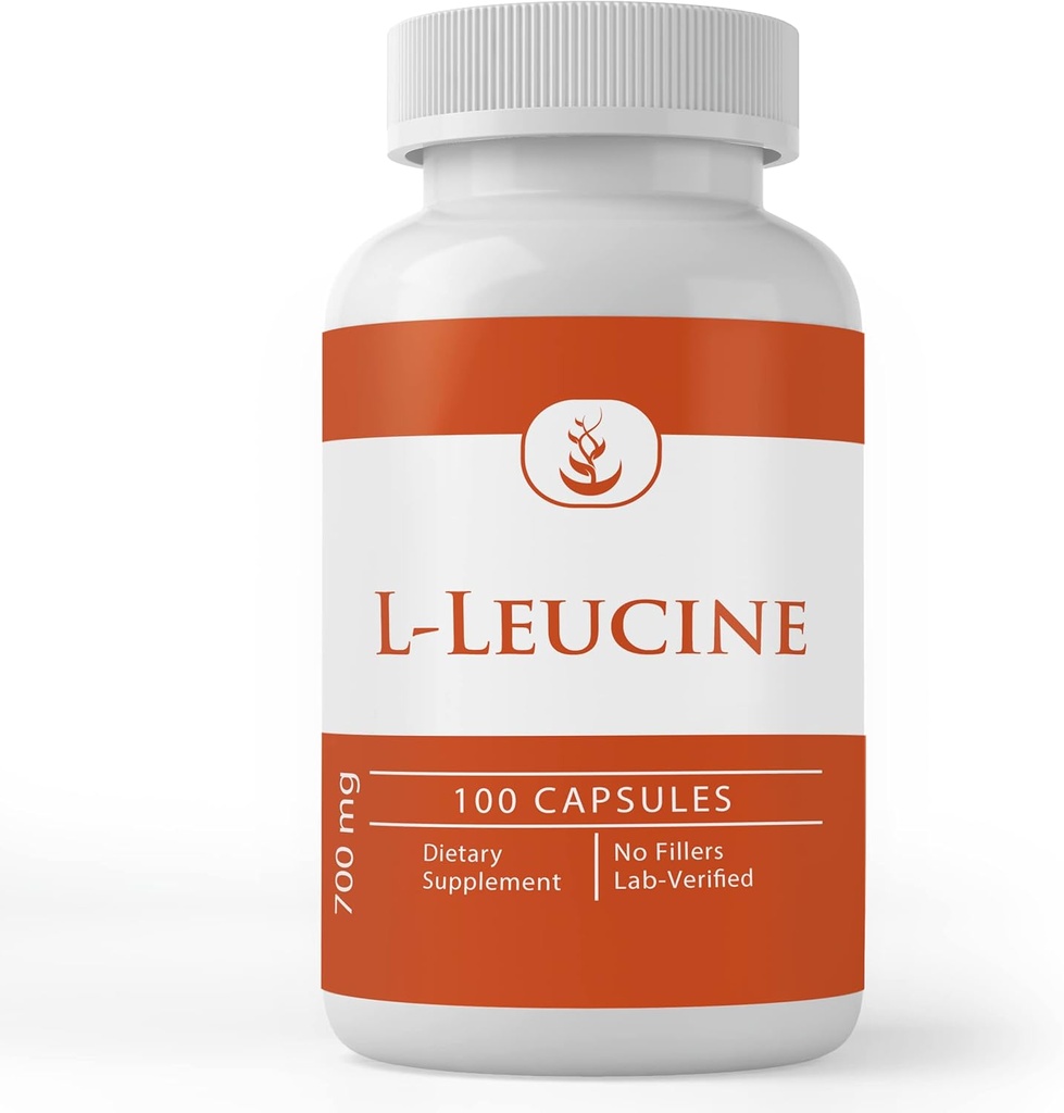 PURE ORIGINEEL INGREDIËNTEN L-Leucine, (100 capsules) Altijd zuiver, Geen additieven of fillers, Lab geverifieerd