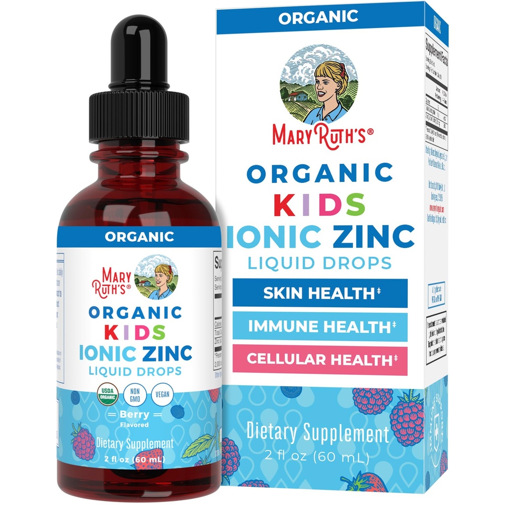MaryRuth Organics Zink Supplement voor Immune Support, Immune Support Supplement voor kinderen, leeftijden 4-13, Zinksulfaat, Vegan, USDA Organic, Glycerine Based, 2 Fl Oz