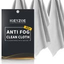 3 Pack Dry Anti Mist Kleding - Antifogging Kleding voor gecoate bril met maskers Microfiber Reiniging Kleding Lens Veeg voor glazen, Scherm, Goggles, Herbruikbare en draagbare
