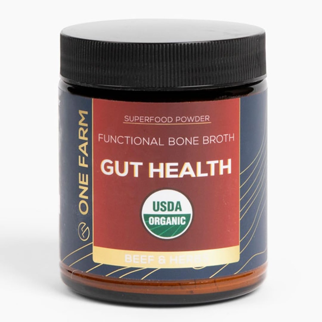 Un produit agricole en poudre Gut Health, mélange apaisant biologique Gut et mélange prébiotique, non-OGM, prébiotiques avec broyeur osseux, museau de queue de dinde, orme de slipperie et racine de marshmallow pour la santé des IG