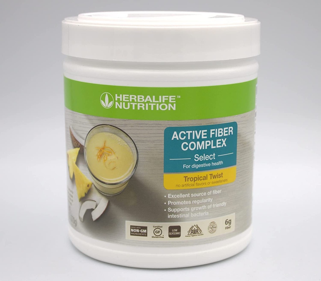 HerbalifeHERBALIFE Complexe fibreux actif Sélectionnez: Tropical Twist 270g pour la santé digestive, pas de saveurs artificielles ou des édulcorants, sans gluten, fait avec des ingrédients non-GM, Végétarien certifié