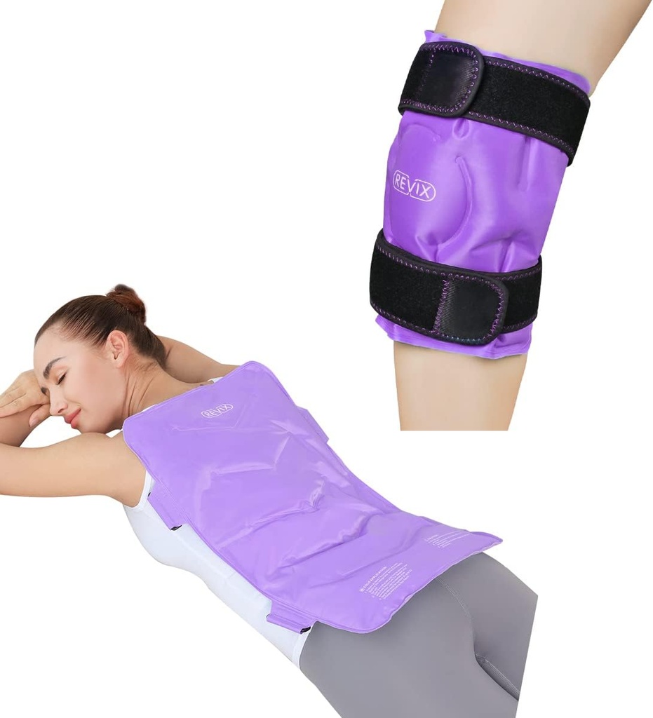 REFIX Knee Ice Pack pour blessures Réutilisable et Extra Large Gel Cold Pack pour un soulagement complet de la douleur au dos