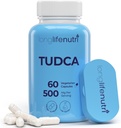 TUDCA - Sel de bile acide tauroursoxycholique, 500mg par portion et 60 capsules végétariennes, formule pour le bien-être du foie, ingrédients naturels, 30 jours d'approvisionnement, fabriqués aux États-Unis