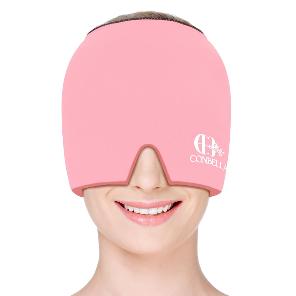 Migraine Relief Cap, verzachtende hoofdpijn ijsmasker producten, warme en koude therapie, Migraine Hoofdpijn Relief Cap voor Migraine, Sinus, Puffy Eyes, spanning, stress en kater(Pink)