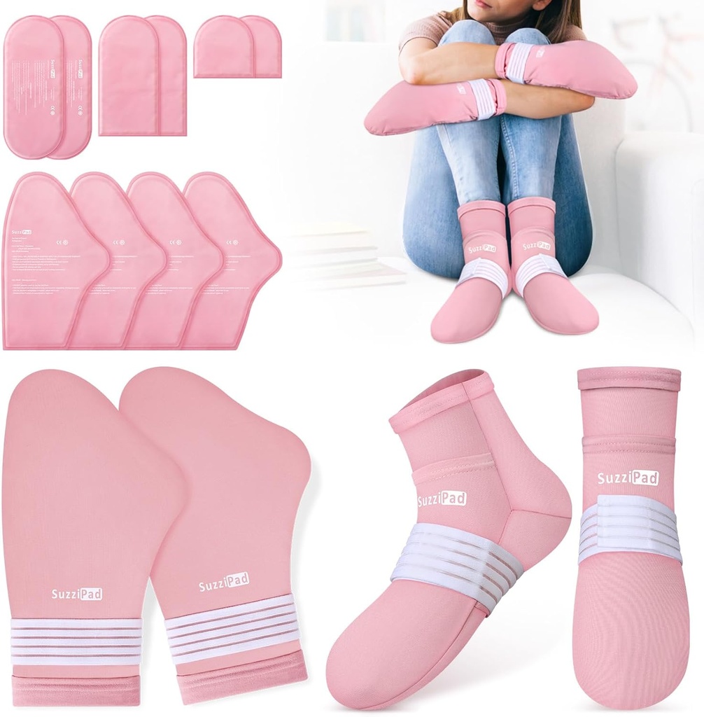SuzziPad Cold Therapie Sokken en Handschoenen voor Chemotherapie, Chemo Must Haves voor vrouwen en man, Ideaal voor rustgevende hand en voet Ongemak, S/M