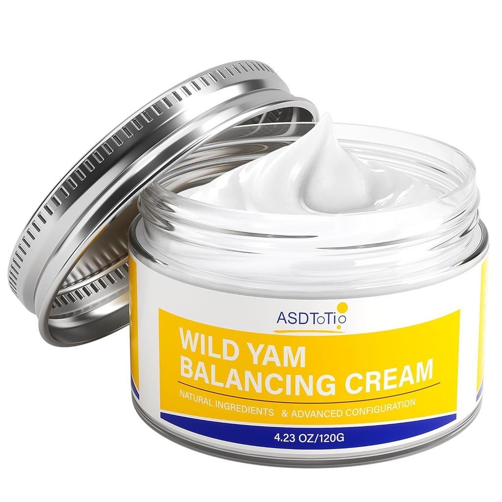 Wild Yam Balancing Cream- Biologische Balancing Cream voor PMS & Menopauze, Natuurlijke balancing crème voor vrouwen,3,5 FL OZ