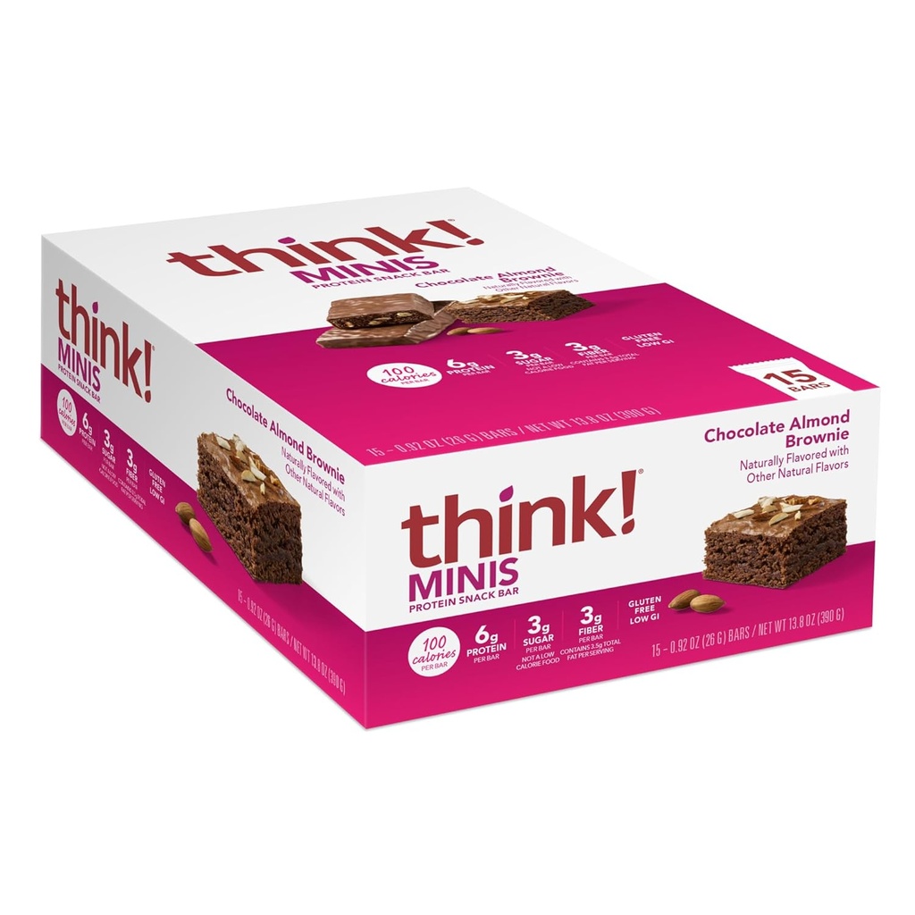 Denk na! Minis, Chocolate Almond Brownie, 15 Graaf