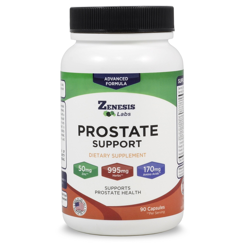 Zenesis Labs Prostaat Gezondheid met Zag Palmetto - 90 Capsules - Ook met zink, koper, pompoenzaad, Burdock wortel, aminozuren, & andere extracten - 45 dagen levering