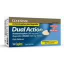 Acétaminophène à double action GoodSense 250 mg et Ibuprofène (NSAID) 125 mg Comprimés, soulagement de la douleur pour les maux de tête, soulagement de la douleur de l'arthrite et plus, 144 Compte