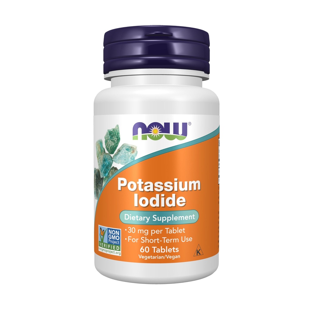 NU Foods Supplementen, Kalium Iodide 30 mg, Niet-GMO Project geverifieerd, Dieetsupplement, 60 tabletten
