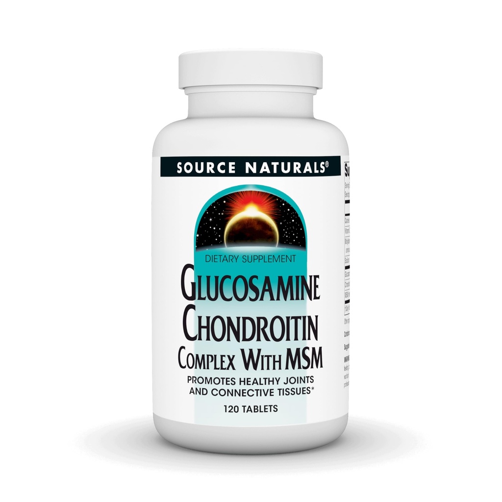 Source Naturals Complexe de la glucosamine Chondroïtine avec Msm - 120 comprimés
