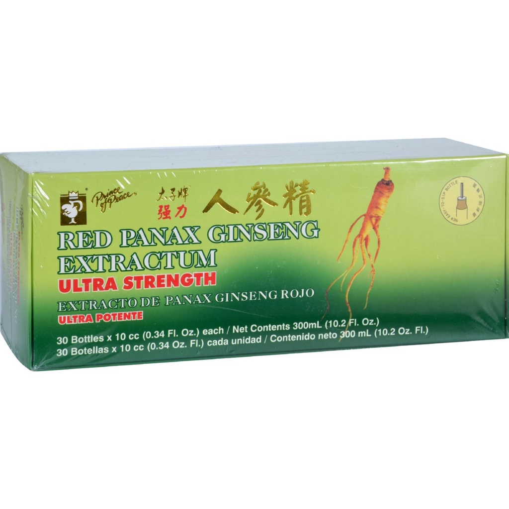 Prins van Vrede Rode Panax Ginseng Extractum Ultra Sterkte - 30 flacons