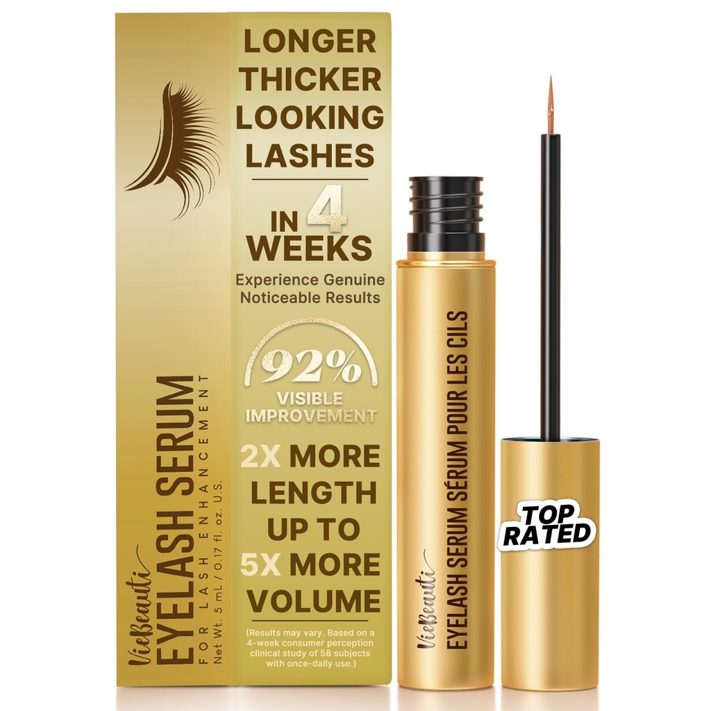 Sérum des cils pour la croissance de la lune pour les femmes : Sérum naturel des cils plus longs et plus sains - Vegan & Enhancer sans cruauté pour les yeux sensibles 5mL 0,17 Fl Oz 5-Mois