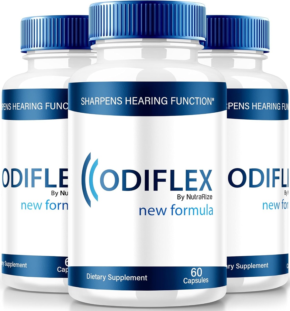 NutraRize (3 Pack) Odiflex Capsules, Premium Ear Health Formula, All-Natural Supplement to Protect The Inner Ear, Official Hearing Support Pillen, Odi Flex Reviews (180 Capsules)