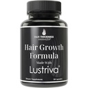Lustriva Hair Growth Supplement - klinisch bewezen in een dubbelblinde studie voor haargroei en huid. voor zowel vrouwen als mannen. Verbeterd met Biotin 10000mcg voor Max resultaten