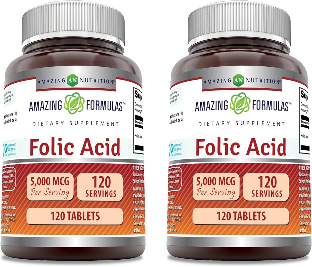 Verbazingwekkende Formules Foliumzuur Supplement 