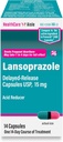 HealthCareAisle Lansoprazol 15 mg - 14 Capsules met vertraagde afgifte - Acid Reducer, Treats Frequent Heartburn