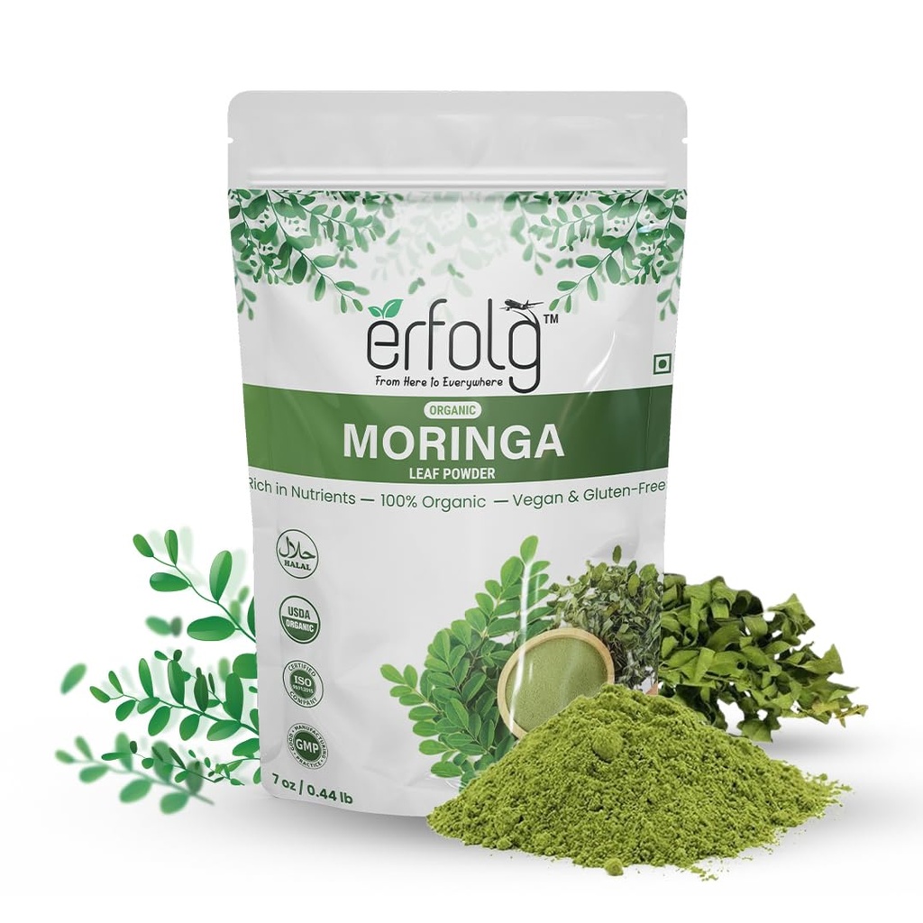 Erfolg 100% Organic Moringa Oleifera Leaf Powder 