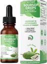 Chaussure Graviola gouttes liquides avec la mousse de mer et la mûre pour le soutien cellulaire, l'immunité, la santé du foie et l'aide au sommeil - biologique, sans sucre/gluten, saveur naturelle, 2 Fl Oz