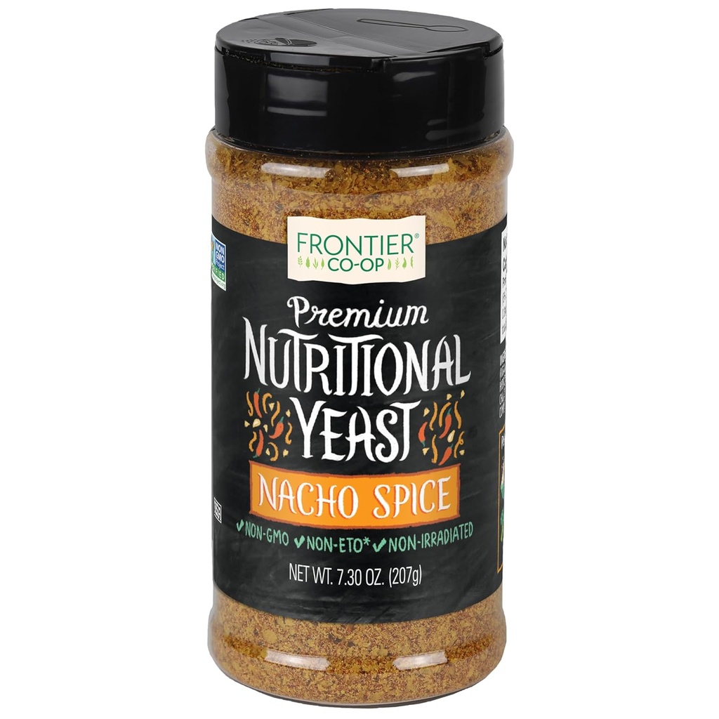 Frontier Co-op Nacho Spice Nutritional Gist Blend met vitamine B12, 7.30 oz - Voor popcorn, snacks, pasta en soep
