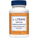 La Vitamine Shoppe L-Lysine 1000MG, Acide Amino Essentiel, Supplément soin des lèvres, soutient la production de collagène et d'élastine, une fois par jour (100 comprimés)