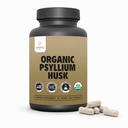 Capsules de musc de Psyllium biologique 750 mg, supplément de fibre naturelle pour la santé de Gut* - Alternative à la poudre de musc de Psyllium, vie de Zealthy, 250 capsules