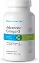 Cooper Complete - Omega avancé 3 - Supplément huile de poisson, EPA concentré + acide gras Omega-3 DHA 1400 mg - 60 Softgels par bouteille. Boîte de 3