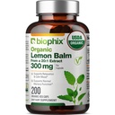 biophix Lemon Balm Capsules USDA Biologische 20:1 Extract 300 mg 200 Veggie Caps - Cognitive Health Stress Slaap Mood Ondersteuning Natuurlijke Kruidensupplement