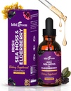 KIKI Green Liquid Irish Sea Moss + Vlierbes Drops - Ultra Concentrated Sea Moss Supplement van Raw Sea Moss en Vlierbes voor Immune Ondersteuning, Gezondheidsondersteuning, 2 Fl Oz