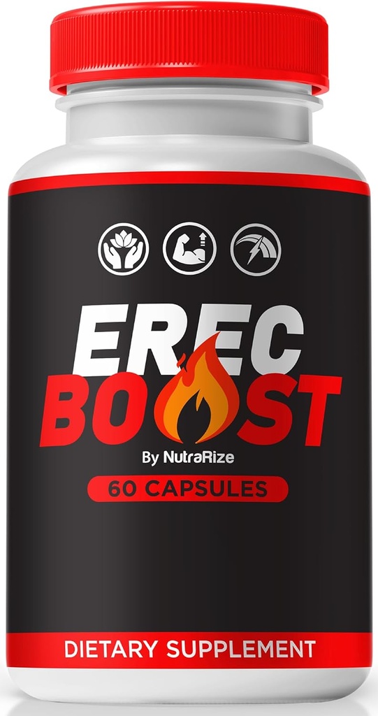 NutraRize ErecBoost, ErecBoost Pills for Men, Official ErecBoost Original Male Capsules for Energy & Overall Health, ErecBoost Pastillas, ErecBoost En Capsulas (60 Capsules)