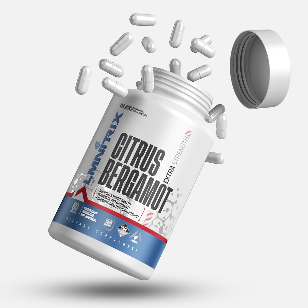Citrus Bergamot Supplement 1.200mg - Promoot Cholesterol Gezondheid en ondersteunt een gezond hart - 60 capsules - Vegan, Glutenvrije & niet-GGO