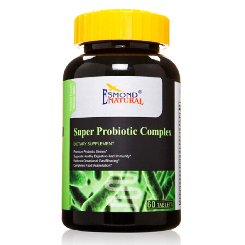 Super Probiotic Complex (Vermindert Occasional Gas/Bloating), GMP, Natuurlijk Product Assn gecertificeerd, Made in USA - 60 Tablets