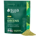 Suja Bio Greens poudre mélange probiotique, spiruline, boisson quotidienne super-alimentaire ou mélange smoothie pour le soutien immunitaire, la digestion, et l'énergie, végétalien, sans gluten, non OGM, 30 portions
