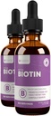 Rejuvica Health Active Biotin - Supplément de biotine liquide avancé - 5000mcg Support cheveux peau et ongles