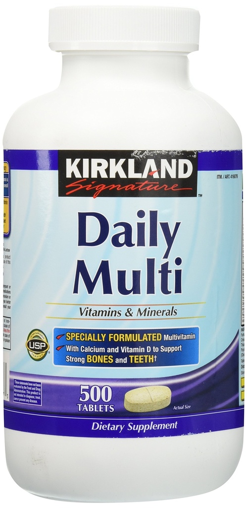 Kirkland Signature quotidienne multi, 500 comprimés (2 paquets)
