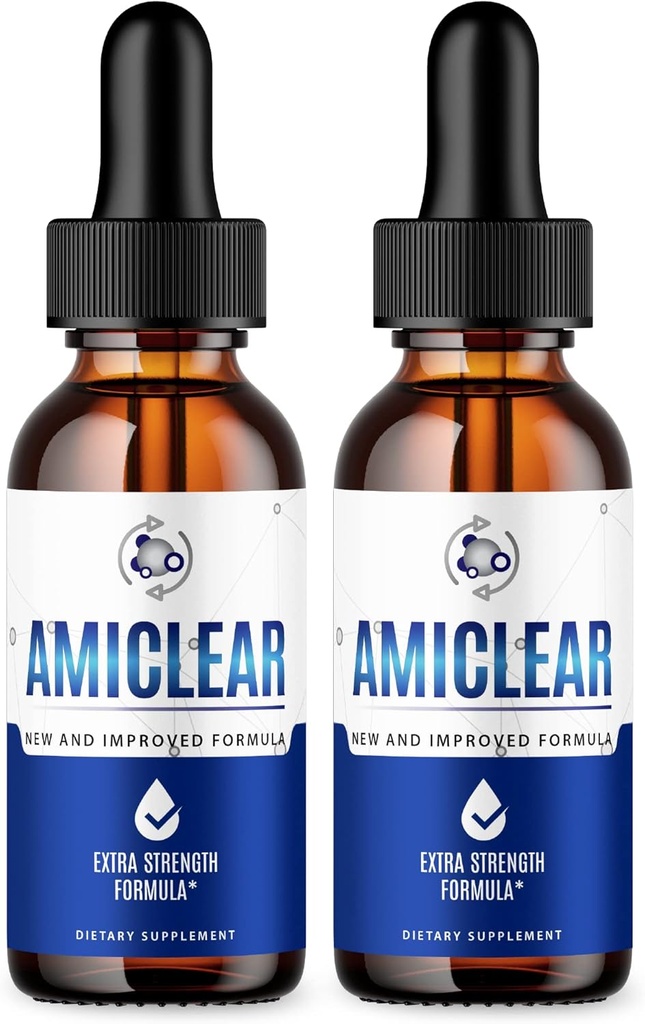 (2 Pack) Amiclear Drops - Officiële Formule - Amiclear Healthy Support Supplement Ami Clear Advanced Drops, Amiclear Alternatief voor Pillen Supplement Drops Ami Clear Drops Nieuwe Formule 2023 (2 flessen)